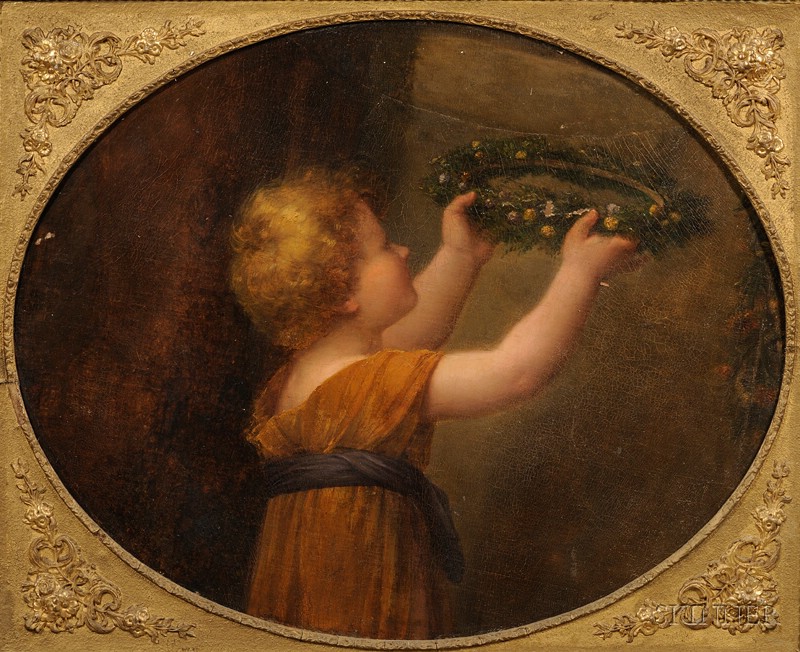 Appraisal: Manner of Pierre-Paul Prud'hon French - Child Presenting a Wreath