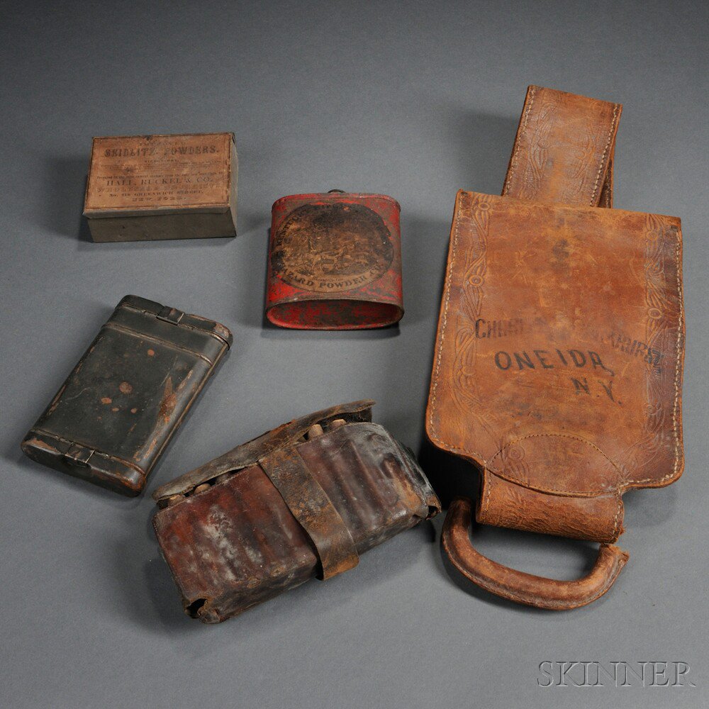 Appraisal: Group of Powder Cans and a Cleaning Kit c th