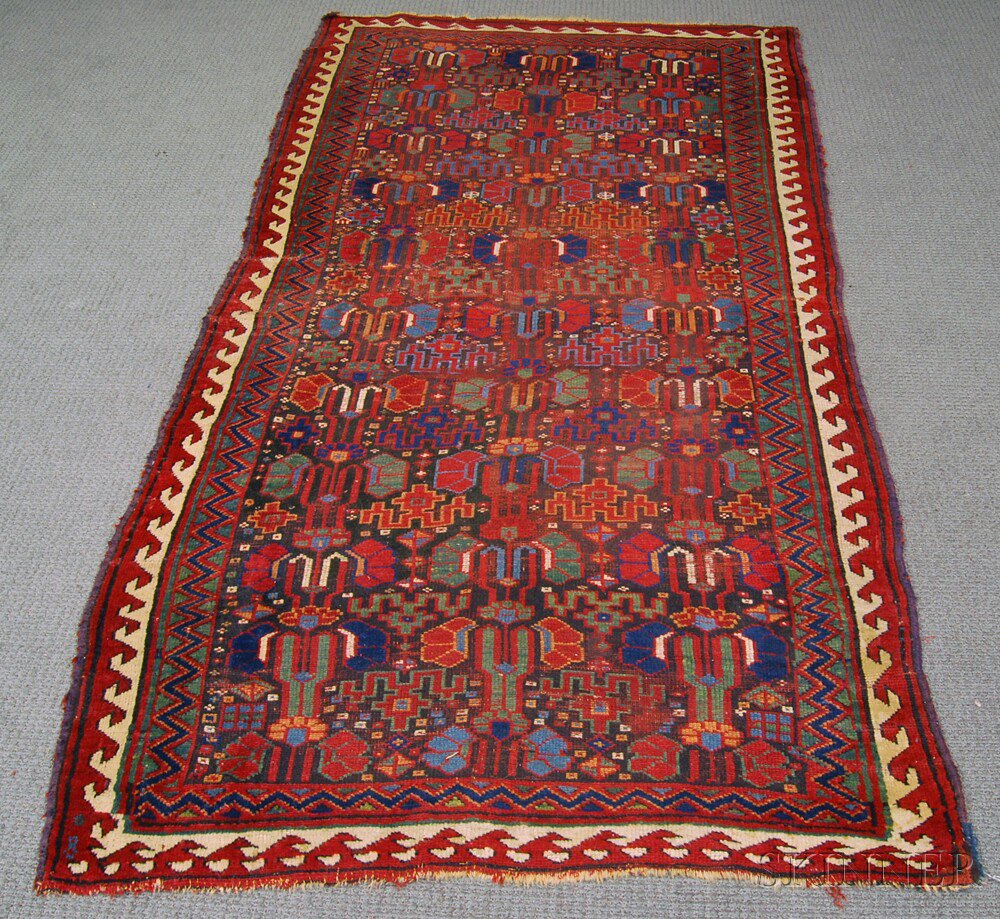 Appraisal: Southwest Caucasian Rug late th early th century reovercast with