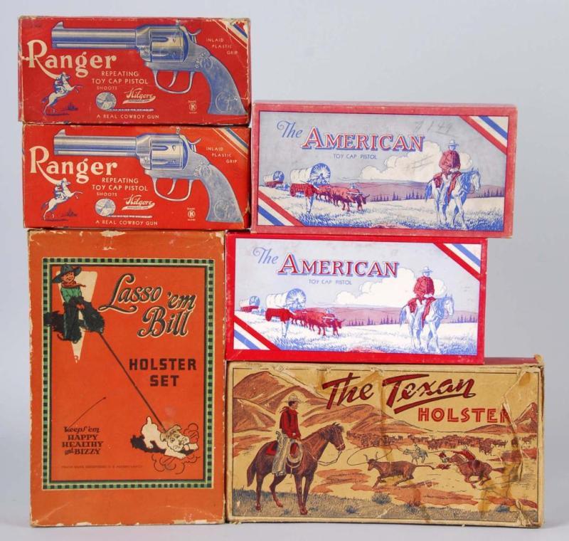 Appraisal: Lot of Cap Gun Boxes Description Includes Kilgore American Lots