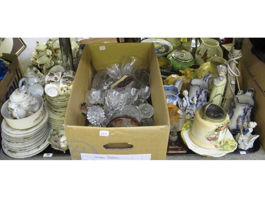 Appraisal: Lot comprising two trays and a box of assorted ceramics