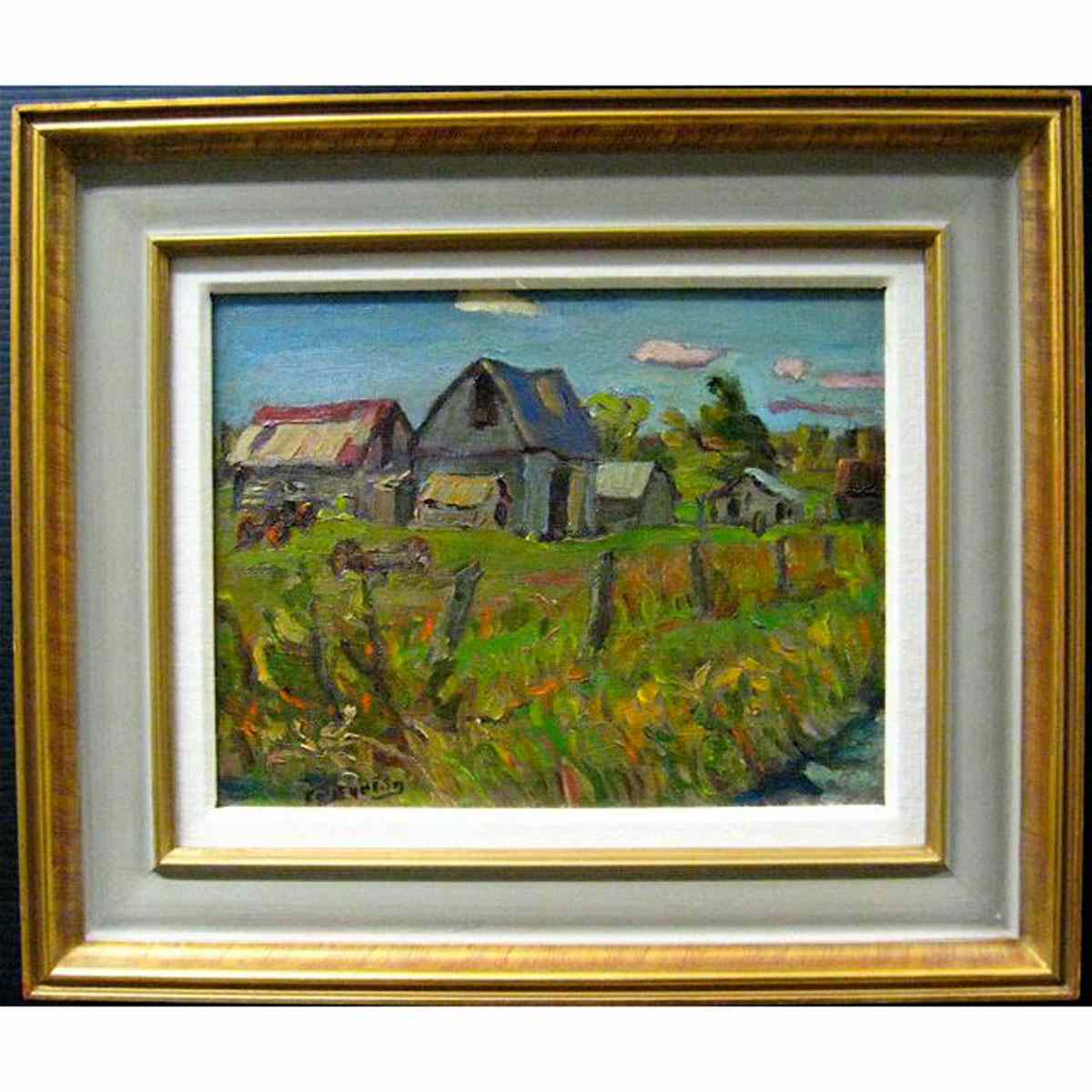 Appraisal: RALPH WALLACE BURTON CANADIAN - GROUPE OF BARNS - SOUTH