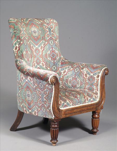 Appraisal: A William IV rosewood and upholstered armchair circa in the