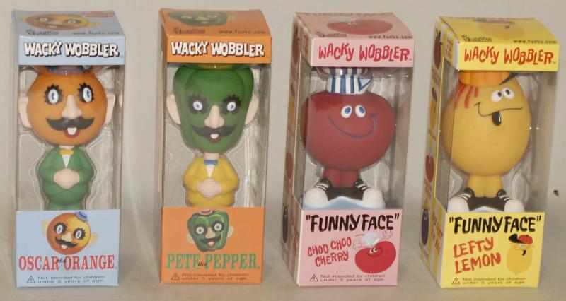 Appraisal: Lot of Wacky Wobbler Toys in Boxes This lot includes