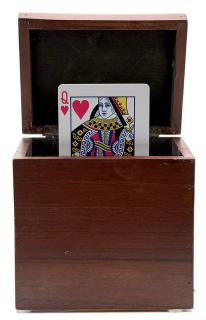 Appraisal: Rising Card Chest New York Martinka Co ca Hardwood box