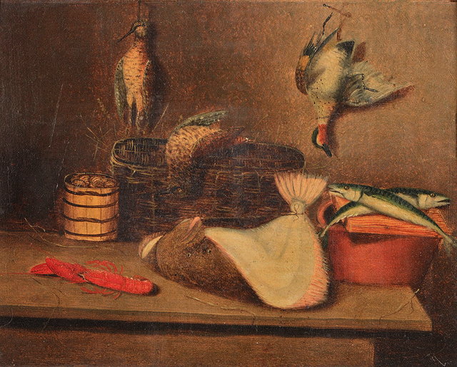 Appraisal: CIRCLE OF WILLIAM CRUICKSHANK - Still life - fish dead