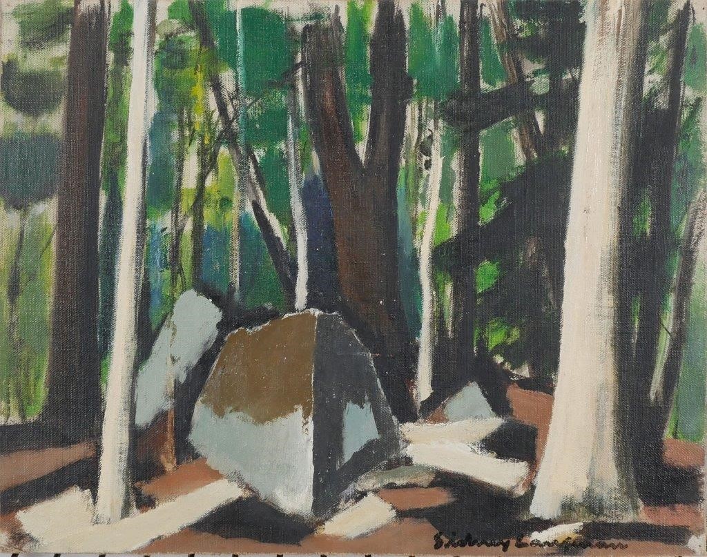 Appraisal: Painting by Sidney Laufman American - depicting a forest scene