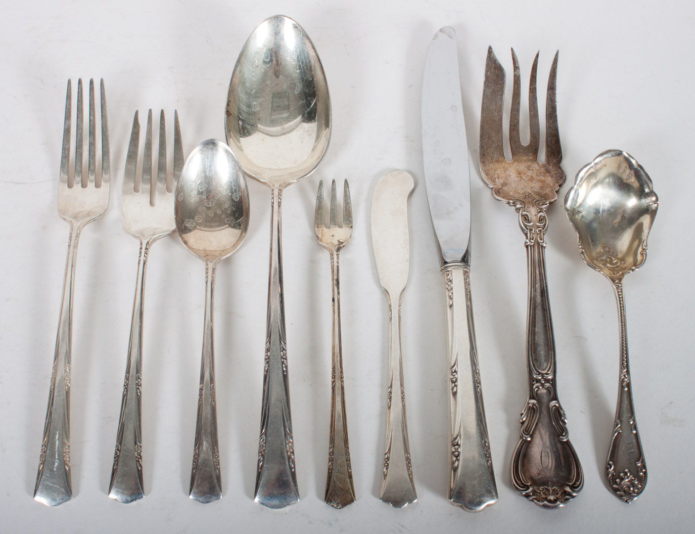 Appraisal: Gorham Greenbrier sterling silver flatware pieces including dinner knives in