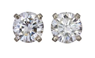 Appraisal: Pair of diamond and k gold stud earrings Pair of