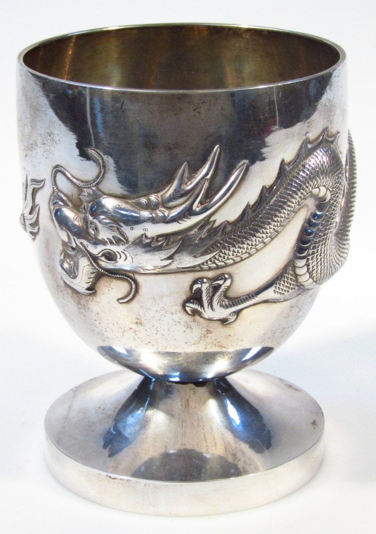 Appraisal: A Chinese goblet by Wang Hang the bell shaped bowl