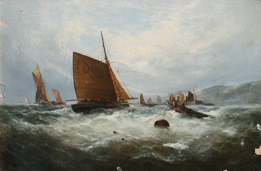 Appraisal: WEBB William English th C Maritime Scene OIL B ''