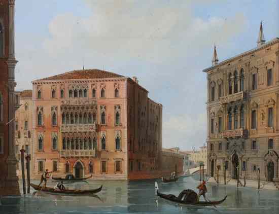 Appraisal: CARLO GRUBACS Italian -circa VENEDIG PALAZZI FOSCARI E BALBI signed