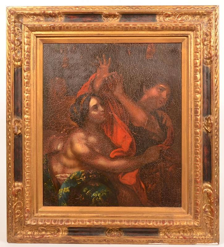 Appraisal: After Carlo Cignani th Century Painting on Tin After Carlo