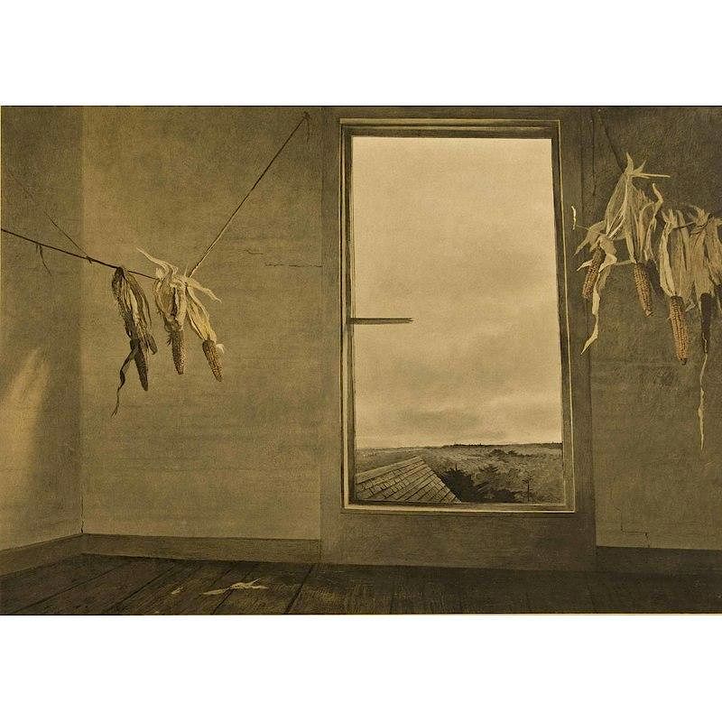 Appraisal: Andrew Wyeth Print Framed Andrew Wyeth print Seed Corn Sight