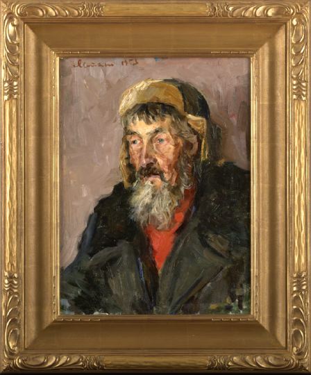 Appraisal: Viktor F Letyanin Russian b Uncle Vanya oil on canvas