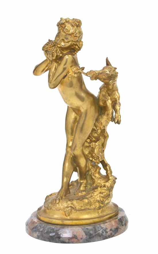 Appraisal: A French Gilt Bronze Figural Group Francois-Raoul Larche - depicting