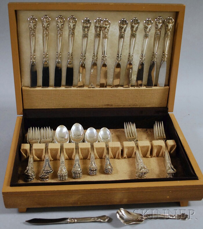 Appraisal: Gorham Chantilly Pattern Sterling Silver Boxed Flatware Service for Twelve