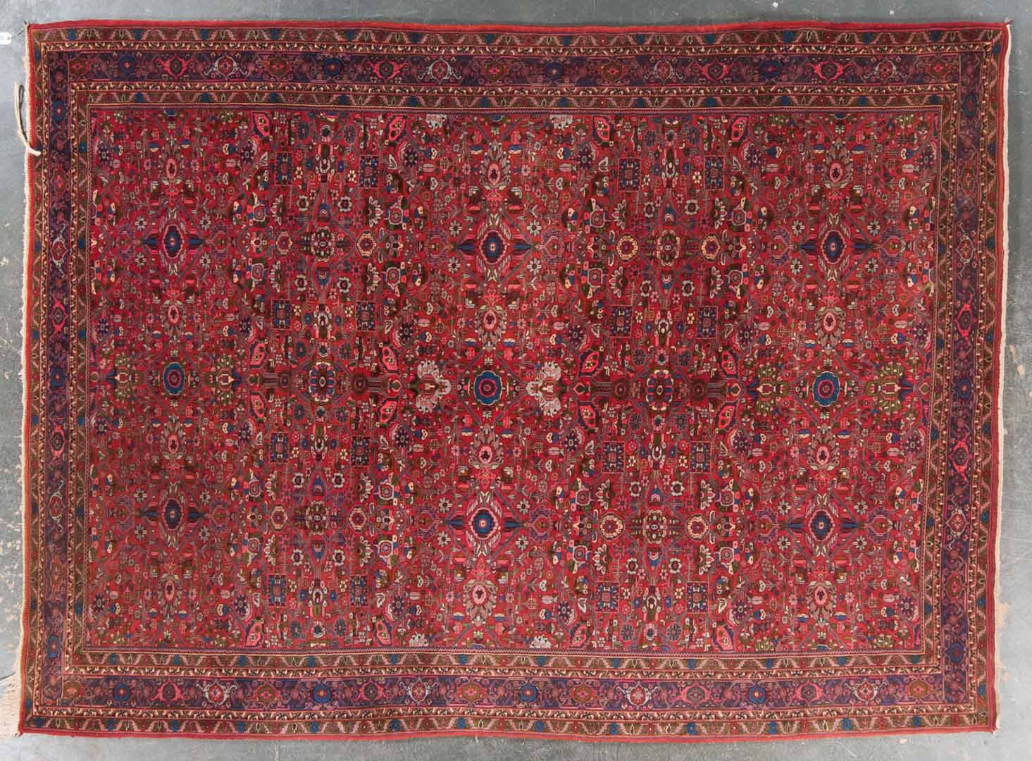 Appraisal: Fine Persian Bijar carpet approx x Iran circa