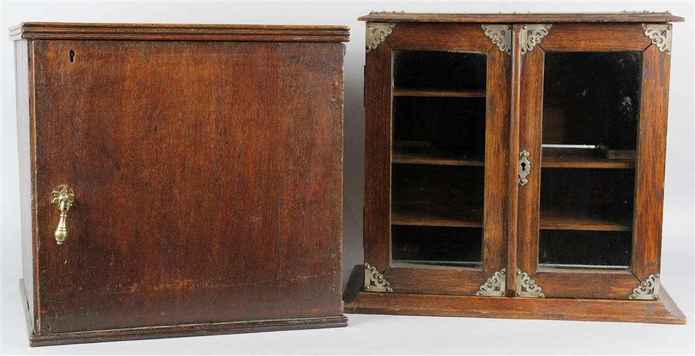 Appraisal: OAK DESK ORGANIZER ALONG WITH A PIPE CABINET th C