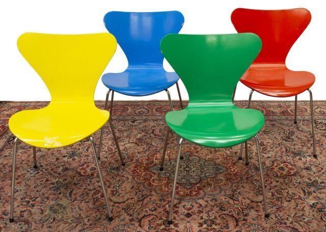 Appraisal: lot of Danish modern chairs model designed by Arne Jacobsen