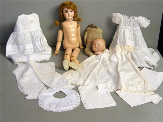 Appraisal: Armand Marseille bisque headed doll height and another French bisque