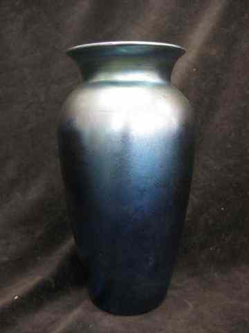 Appraisal: Durand Art Glass Vase rich blue iridescent signed numbered ''