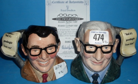 Appraisal: Royal Doulton small Character jugs Ronnie Barker O B E