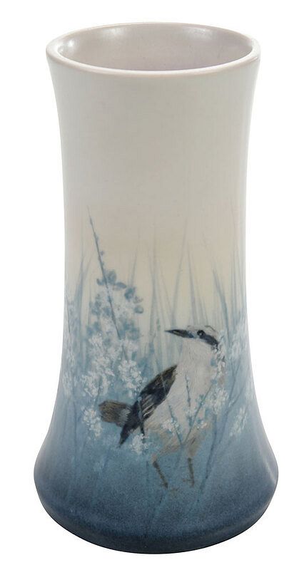 Appraisal: Rookwood Vellum Scenic Marsh Vase American circa probably Edward T