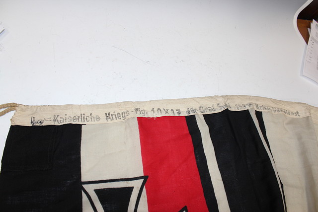 Appraisal: A GERMAN WORLD WAR II IMPERIAL NAVAL FLAG inscribed to