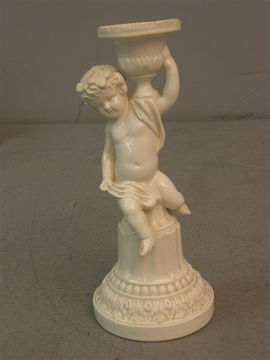 Appraisal: th Century Minton salt glaze candle holder in the form