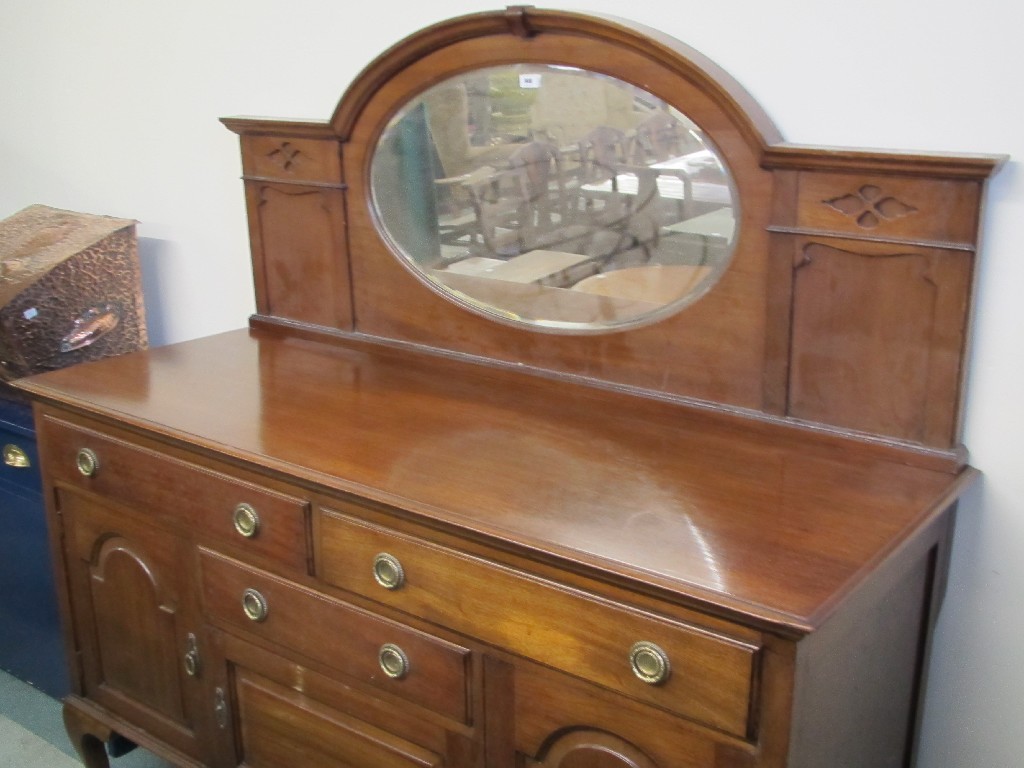 Appraisal: Mahogany mirrorback sideboard