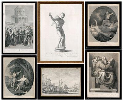 Appraisal: Six engravings Dafni E Fille Augustus Nahl classical man women