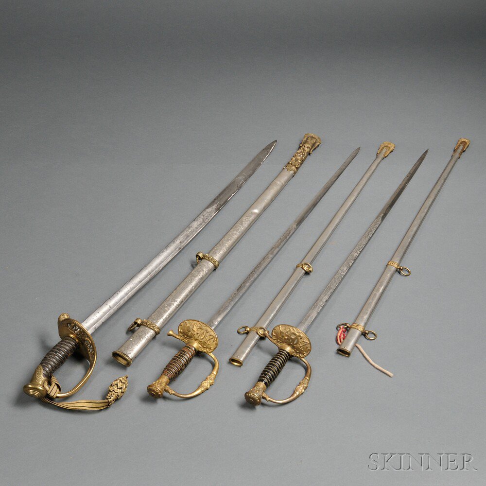 Appraisal: Three G A R Swords c late th century a