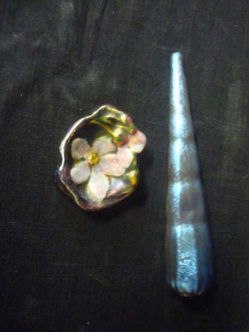 Appraisal: L C Tiffany Signed Glass Flower along with a Favrille