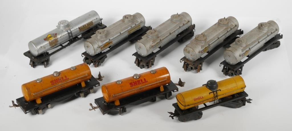 Appraisal: LIONEL OIL TANKER CARSGroup of eight Oil Tanker toy train