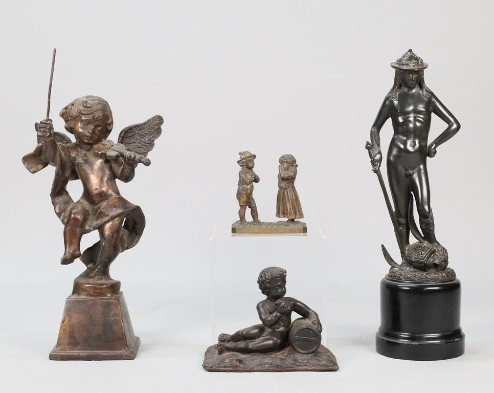 Appraisal: Grouping of figural bronzes th century After Ferdinando Tacca Italian