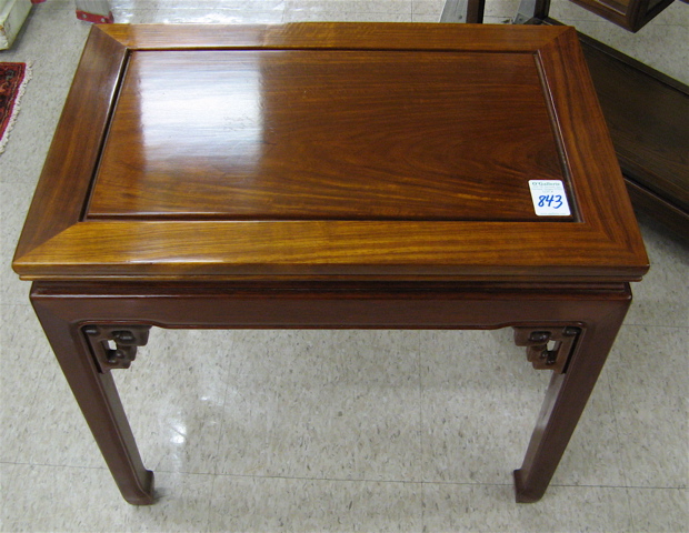 Appraisal: MING STYLE ROSEWOOD OCCASIONAL TABLE Chinese th century the rectangular