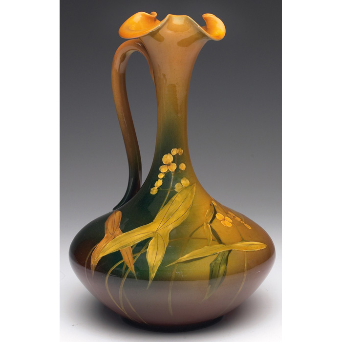 Appraisal: Rookwood ewer large shape in a Standard glaze with painted