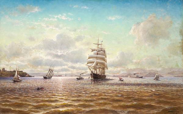 Appraisal: William Alexander Coulter - Ships Sailing in the San Francisco