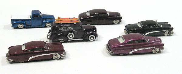 Appraisal: Twelve scale white metal model Street Rods and Custom Cars