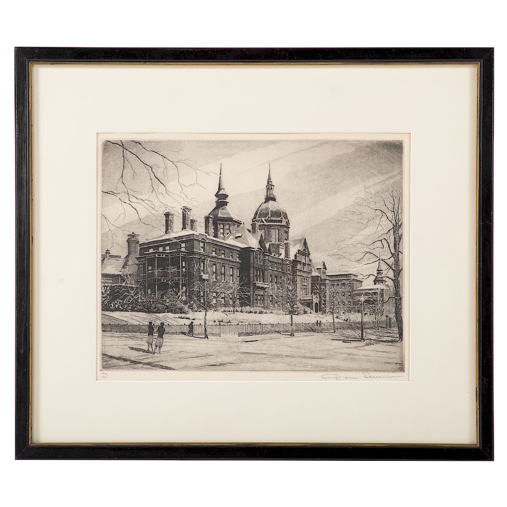 Appraisal: Don Swann Johns Hopkins Hospital Samuel Donovan American - Etching