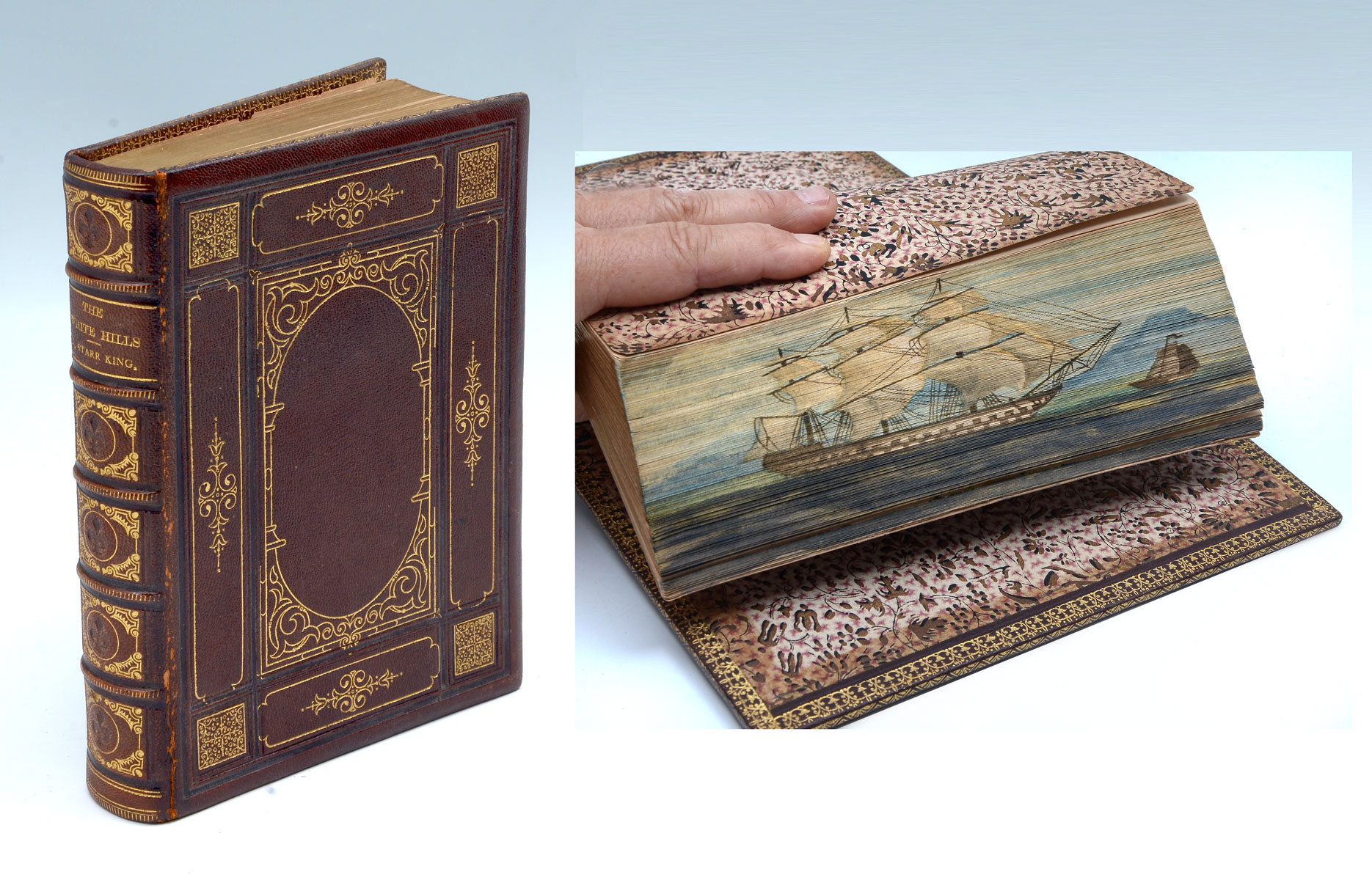 Appraisal: FORE EDGE PAINTED BOOK ''THE WHITE HILLS'' BY THOMAS STAR