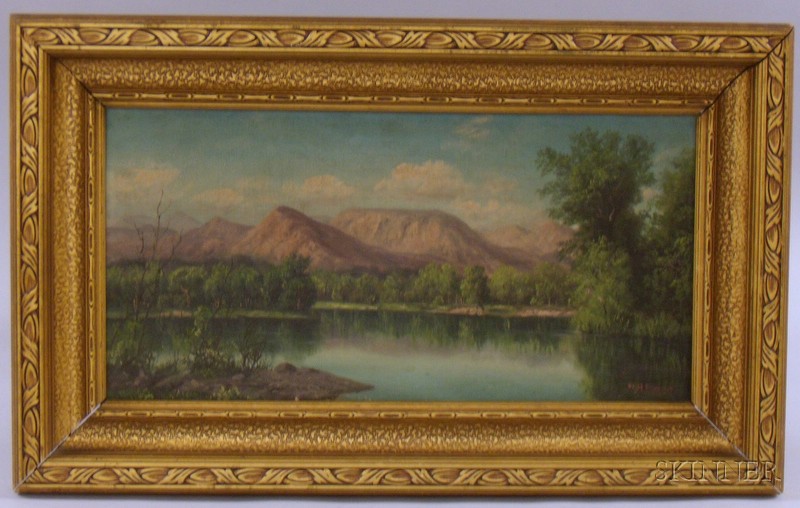 Appraisal: Framed Oil on Canvas Western Landscape by Henry Howard Bagg