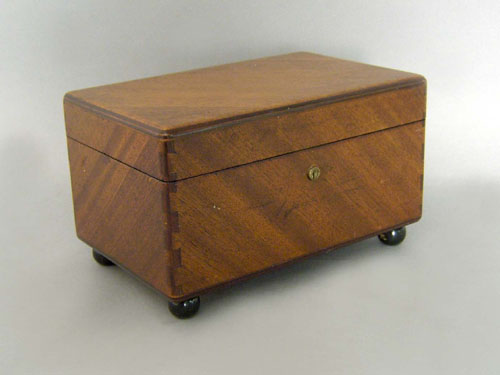 Appraisal: Two mahogany dresser boxes h w and h w