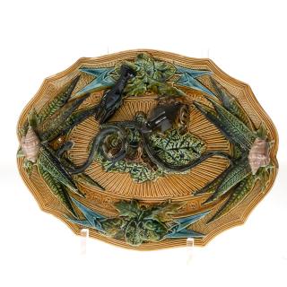 Appraisal: Italian Pallisy ware Majolica plate Italian Pallisy ware Majolica plate