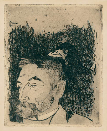 Appraisal: PAUL GAUGUIN Portrait de Stephane Mallarme Etching and drypoint on