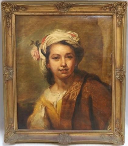 Appraisal: GEOFFREY MORTIMER - BRITISH OILPAINTING ON CANVAS PORTRAIT OF A