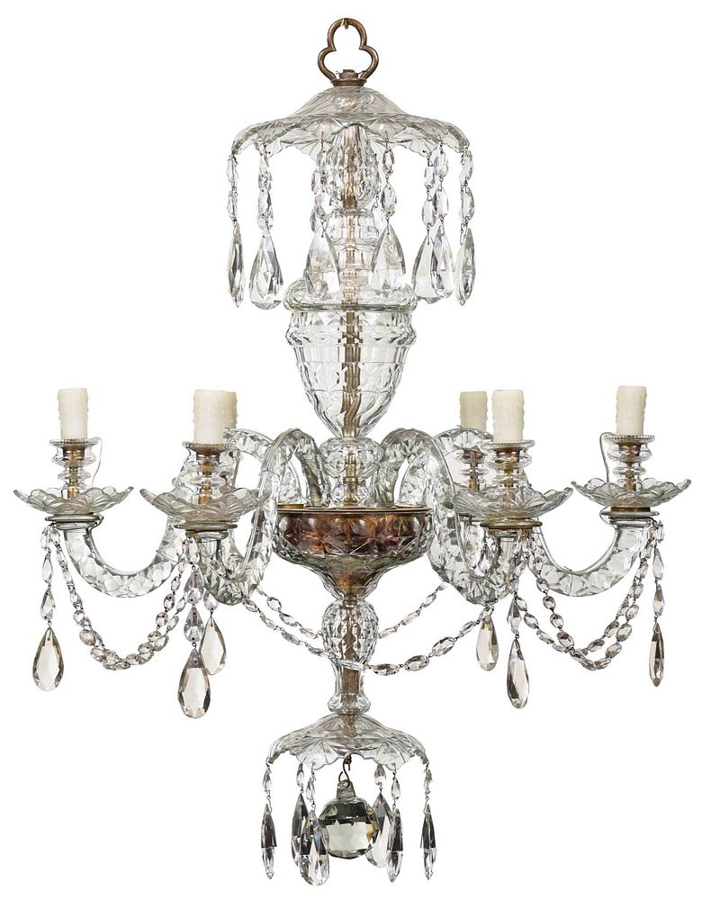 Appraisal: Fine George III Style Cut Crystal Chandelier British probably late