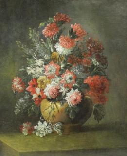 Appraisal: Manner of Jan De Heem Oil on Canvas Flowers in