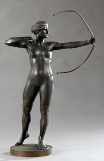 Appraisal: M Ziegler Classical Nude Female Archer early th c large